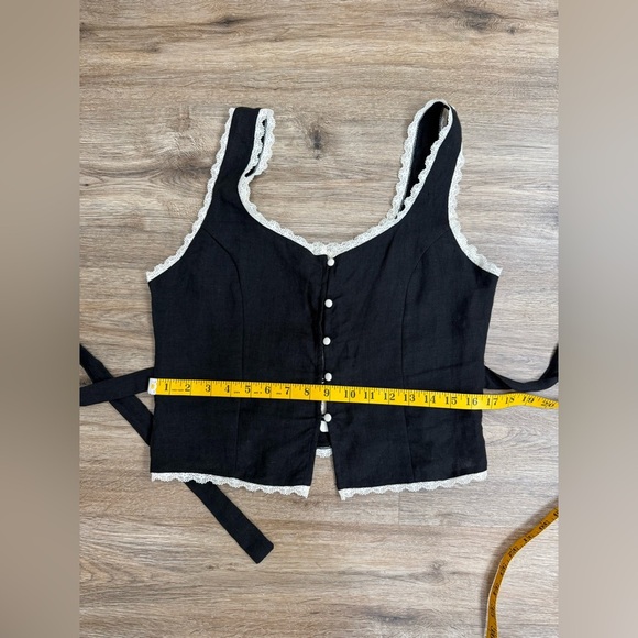 A. REN DARCY BLACK  LINEN TANK TOP size M NWT - Picture 12 of 12